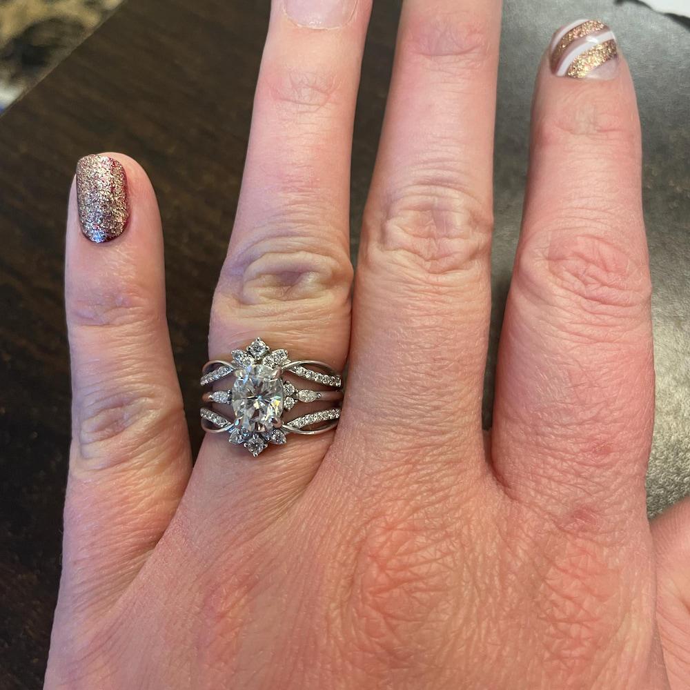 1ct Moissanite Ring, Sterling Silver Ring, Engagement Ring, Wedding Ring, Bridal Decorative Art Anniversary Ring, Unique Bridal Jewelry Ring