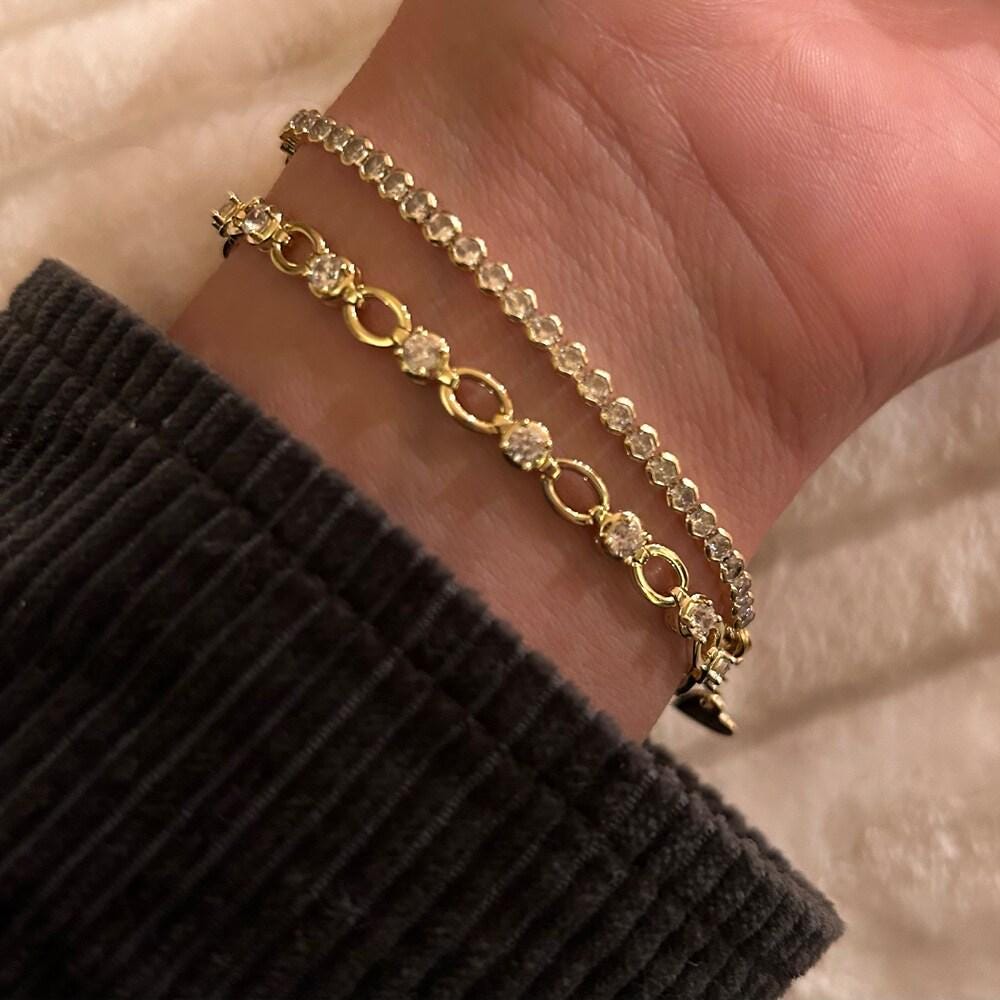 Tennis Bracelet, Diamond Tennis Bracelet, CZ Tennis Bracelet, Dainty Bracelet, Minimalist Bracelet, Gold Tennis Bracelet, Gold Bracelet