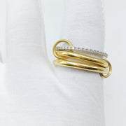 14KGF Gold Multi Link Connected Ring Chunky Gold Ring Gold Ring Set Eternity Statement Ring Maximalist Ring Interlocking Ring