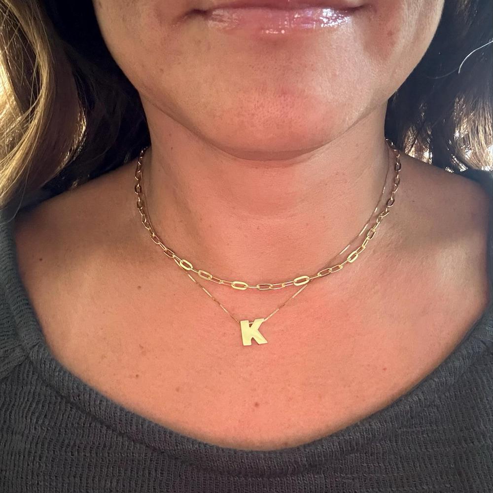 Solid 14K Gold Paperclip Chain Necklace 1.5mm 2.25mm 3mm 3.25mm 4.5mm 5.25mm 6.25mm Trending Gold Chain Ladies Gold Necklace, Trending Chain