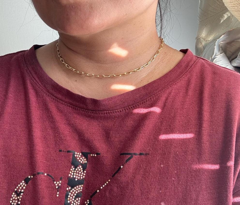 Solid 14K Gold Paperclip Chain Necklace 1.5mm 2.25mm 3mm 3.25mm 4.5mm 5.25mm 6.25mm Trending Gold Chain Ladies Gold Necklace, Trending Chain