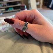 Skeleton Moth Ring Sterling silver Handmade solid S925 Unique punk gothic goth biker men's vintage Ring Memorial jewelry Gift for her him