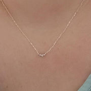 Tiny Gold Necklace, Dainty Gold Necklace, Gold necklace, CZ Necklace, Simple Necklace, Minimalist Necklace, Gifts for Her, Dainty Necklace